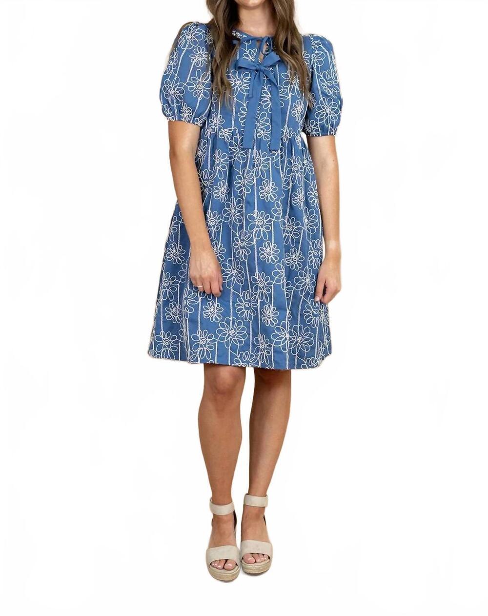 NEW POLAGRAM hollin mini dress in blue